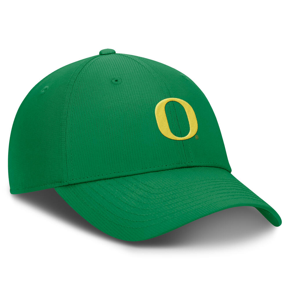 Classic Oregon O, Nike, Green, Curved Bill, Performance/Dri-FIT, Accessories, Unisex, Football, Structured, Sideline, Hat, 799106